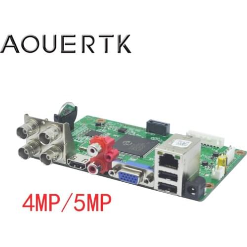 AOUERTK 4MP/5MP AHD CVI TVI IP CVBS 5 in 1 4CH CCTV DVR board 1 SATA ONVIF Surveillance Video Recorde Main board