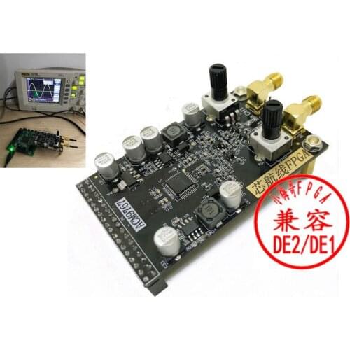 FPGA AD9767 high-speed dual channel DAC module equipped with FPGA development board compatible with de2