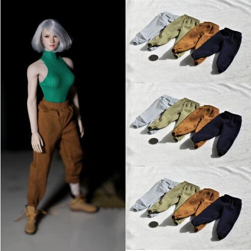 1/6 Female Soldier Female Puppet Clothing Accessories Pants 12-inch Trendy Doll Harem Pants Knitted Sweatpants Model