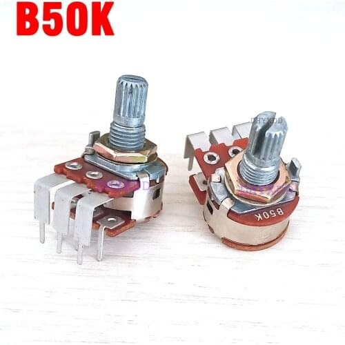 1PCS 148 Type High Precision Double Volume Potentiometer B50K15MM Flower Axis D1010