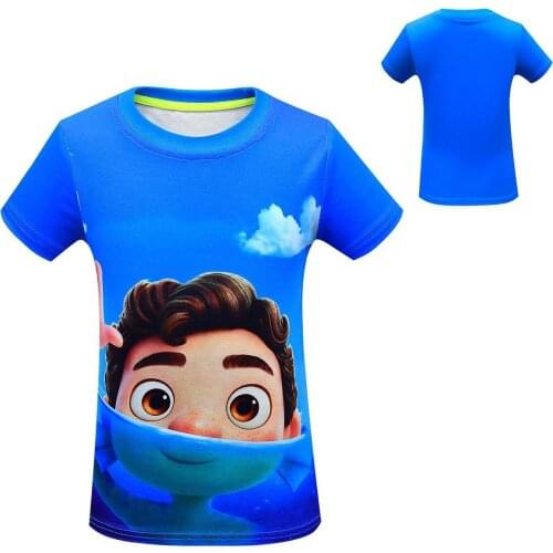 2021 Summer Kids Short Sleeve T-shirt Luca Childrens Clothing Boys Girls Clothes Printed Cartoon Casual Cotton Toddler T-shirt