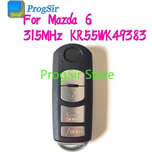 3 Button 315MHz Smart Proximity Remote Control for Mazda 6 with ID49 Chip FCCID: KR55WK49383