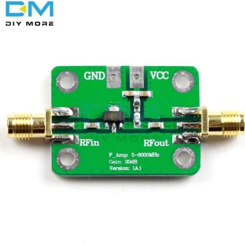 5-6000MHz Fixed Gain 20dB RF Ultra-Wideband Medium Power Amplifier Board Module 5M-6GHz Converter Module DC 5V 85mA