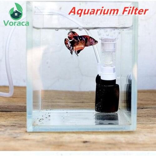 Aquarium Small Pneumatic Filter With 80cm Trachea External Mini Filter Aquarium Pump Accessories Mute Submersible Oxygen Filter
