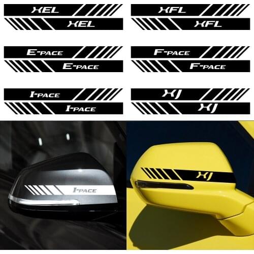 Car Styling 2pcs Rearview Mirror Sticker Body Stickers For Jaguar XEL XFL E-PACE F-PACE I-PACE XJ Auto Accessories