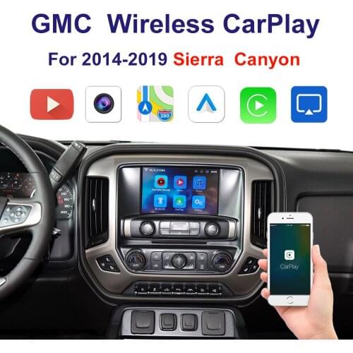 Wireless CarPlay Android Auto interface For GMC 2014-2019 Sierra Canyon intellilink system Multimedia support Iphone Android