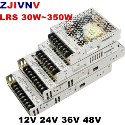 Witching power supply, LRS series new ultra-thin ac 110V 220V to DC12V 24V dc power supply 36v 48v, 35/50/75/100/200/350w smps