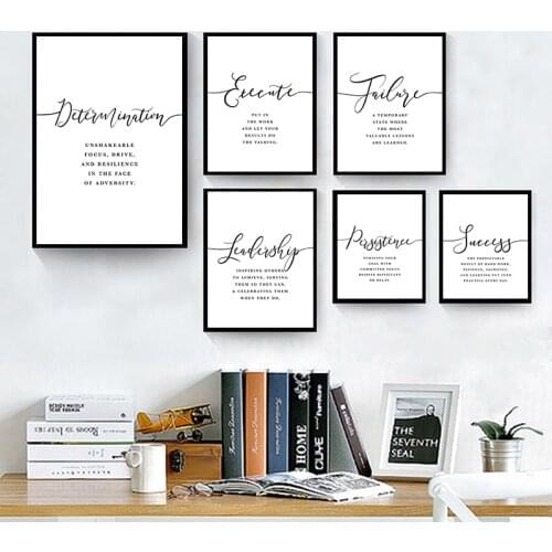 Success Quotes Prints Business Wall Art Canvas Painting Modern Office Decorative Pictures Leadership Inspirational Posters Decor