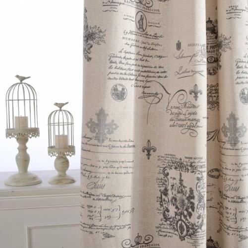 European Printed Curtains for Bedroom Living Room Khaki Curtain Window Treatment Drapes Customize Home Decorative Screen