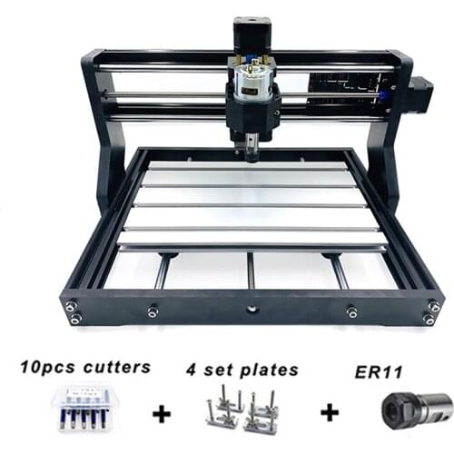 CNC 3018 Pro Metal GRBL control with 200W Spindle,3 Axis pcb Milling machine, metal body， support laser engraving，Diy Wood Route