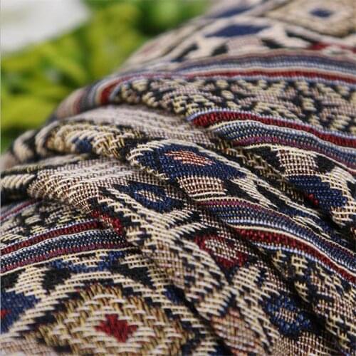 NF31 100*150cm New Cotton Linen Cloth Fabric Cushion Cover Fabric For Shoes Textile Sewing Geometry Fabric Home Decoration Cloth