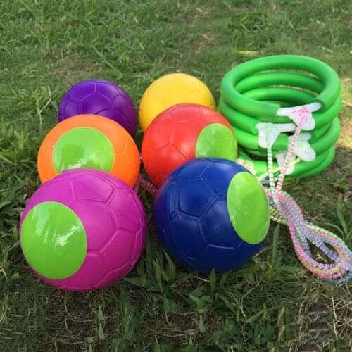 Outdoor Jump Toys Glowing Bouncing Ball Children Exercise Ball One Foot Skip Ball Foot Skipping Rope Toys Family Party Game