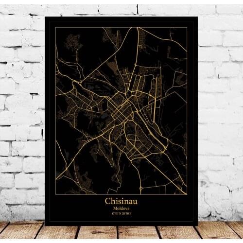 Chisinau Moldova Map Poster