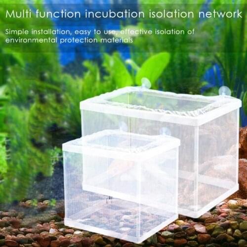 Fish Breeding Box Acrylic Fish Isolation Feeder With Suction Cups Aquarium Acclimation Hatchery Incubator For Baby Fishes Shrimp