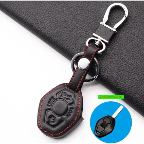 Leather car key shell case cover cup holder car-styling set for BMW X3 X5 Z3 Z4 3 5 7 SERIES E38 E39 E46 E83 1998-2005 fob