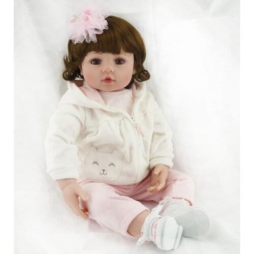 60cm Doll Silicone Reborn Handmade Realistic Baby Dolls 24 Inch Bebe Reborn Babies Toys for Children Gift Juguetes Brinquedos