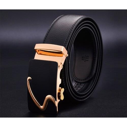 Famous Brand Mens Belt Top Quality Genuine Luxury Leather Belts for Men Strap Male Metal Automatic Buckle Business Men Belt