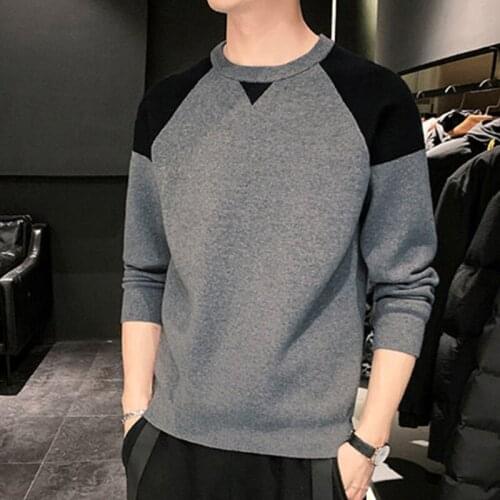 YETZB Sweater men 2020 fall mens loose long-sleeved sweaters fall and winter clothes trend