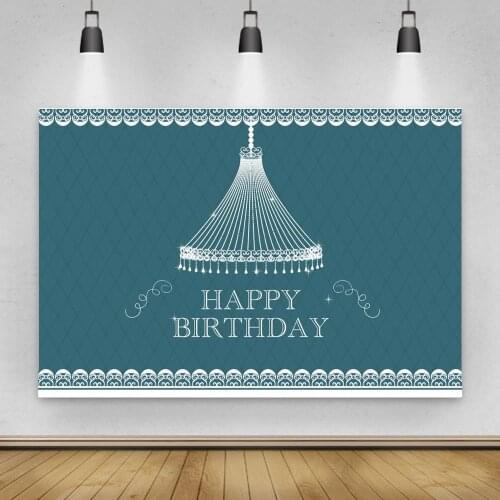 Nitree Chandelier Patterns Happy Birthday Backgrounds Adult 20 30 40 Party Banner Decor Backdrops