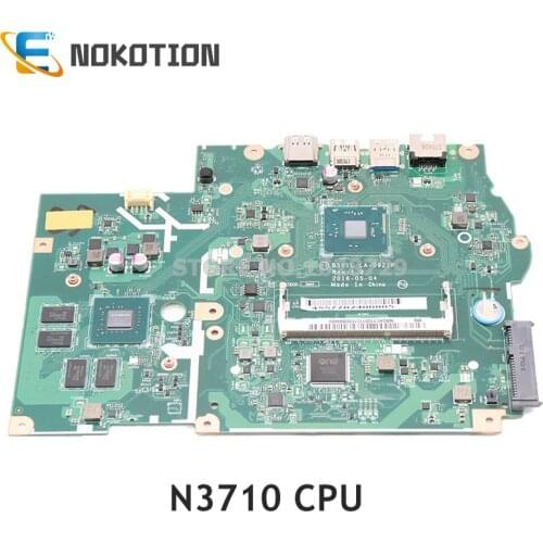 NOKOTION NEW NBGHC11001 NB.GHC11.001 B5V1L LA-D921P for Acer aspire ES1-532 laptop motherboard 920MX GPU N3710 CPU