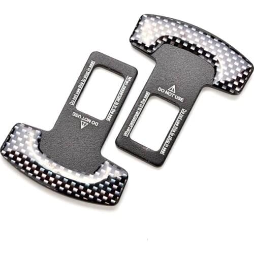 2pcs/Set New Universal Car Safety Seat Belt Buckle Alarm Stopper Eliminator Clip Stop Warning Aluminum Alloy New Seat Belts