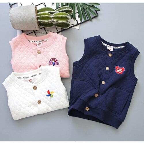Autumn Winter Children Waistcoat Cartoon Vest For Girls Warm Boys Sleeveless Jacket School Cardigan Windbreaker Baby Outerwear