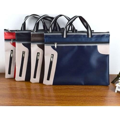 Zipper Oxford Cloth Paper Folder for Document A4 Portable Side Pull Zipper Fillings Computer Holder Filling Office Bag