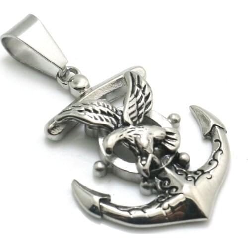 Restock Unisex 316L Stainless Steel Cool Anchor Eagle Pendant