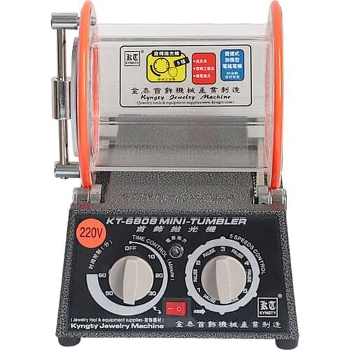 Polishing Machine KT6808 110v-220v Two-Way Rotary Grinding with 5 Speeds Rotary Polisher Polished Bucket Jewelry Equipment Tool