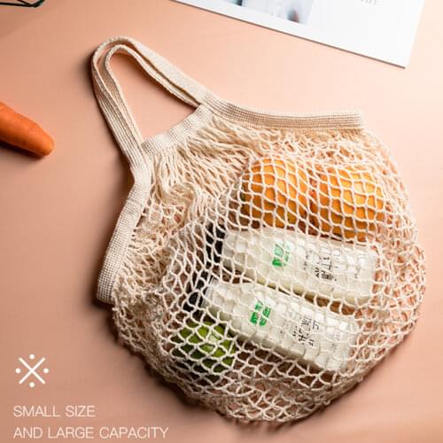 Totes Mesh Bag Cotton String Produce Shopping Turtle-bags Grocery Long Handle Net Shoulder-Bag Fruit Vegetable Reusable mesh bag