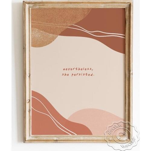 Positive Energy Phrase Poster, Girl Power Quote Prints, Minimalism Typography Wall Picture, Feminist Warm Tone Backdrop Decor