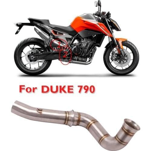 Slip on DUKE 790 Exhaust Pipe Middle Mid Link Connecting Pipe Modified Tube Slip on 51mm Moto Bike for KTM 790 DUKE 790