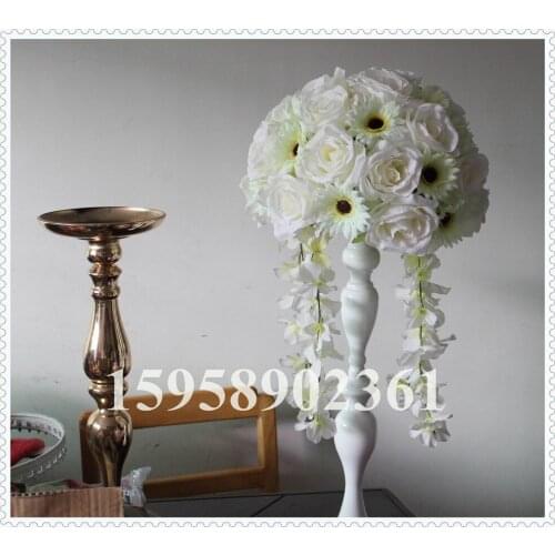 SPR NEW!Free shipping!35cm 10pcs/lot wedding road lead lavender artificial flowers wedding table flowers,table centerpiece-ivory