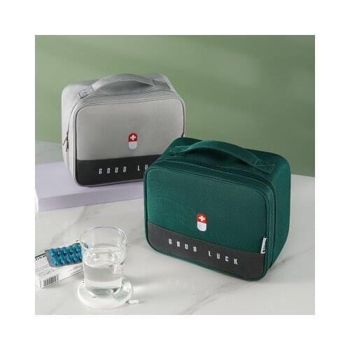 Outdoor Travel Portable Medicine Box Large Capacity Portable Medicine Adventure Vehicle Household Fabric First Aid Kit Bag