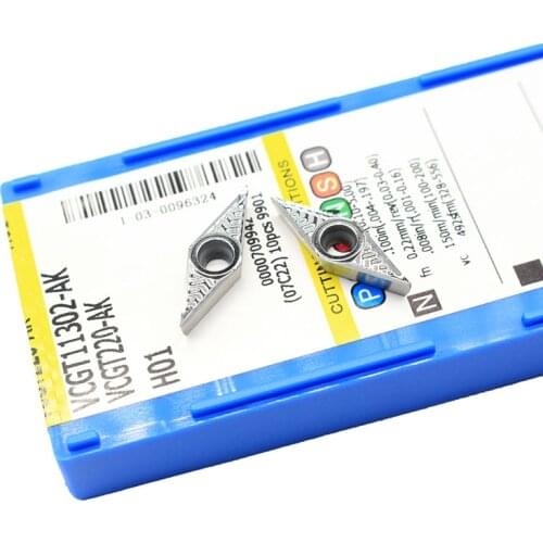 VCGT110302 AK H01 VCGT 110302 Aluminum cutter blade Insert Cutting Tool turning tool CNC Tools AL +TIN Alloy wood