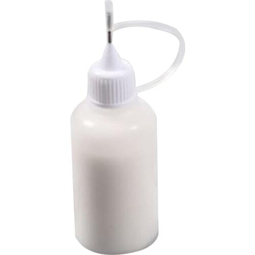 1pc Reuse White Plastic Bottle Squeeze Glue Applicator Paper Quilling Needle Tip Cap Silicone Loop Scrapbooking Craft Tools