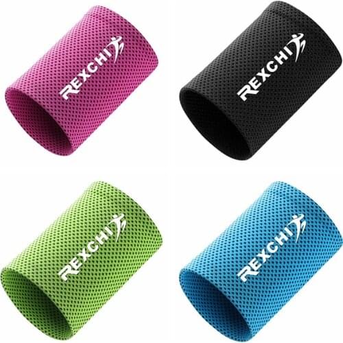 1pc Wrist Brace Support Breathable Ice Cooling Tennis Wristband Wrap Sport Sweatband For Gym Yoga Volleyball Hand Sweat Bands