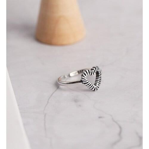 100% Real 925 Silver Adjustable Minimalist Magic Love Heart Finger Toe Ring Women Wedding Bridal Aneis Mujer Fine Knuckle 2020