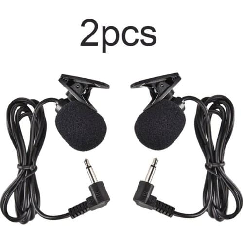 2Pcs/Lot Omnidirectional Metal Microphone 3.5mm Jack Lavalier Tie Clip Microphone Mini Audio Mic for Speech Leture Wholesale
