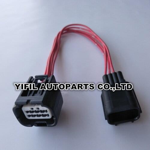 8 Pin/Way Male Female Reversing Radar Taillight LED Headlight Assembly Wiring Harness Plug Connector With Pigtail For Honda CRV