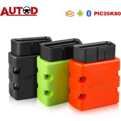 V1.5 ELM327 OBD2 Scanner KONNWEI KW902 Bluetooth Auto Scanner PIC18f25k80 ELM 327 Code Reader for Android