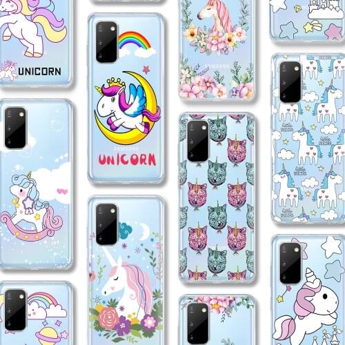 Unicorn Cold Case For Samsung Galaxy A51 S21 A52 A50 S20 A72 S10 A71 A70 A12 A21S A32 S9 S8 S10e FE Note 10 20 Ultra Plus TPU