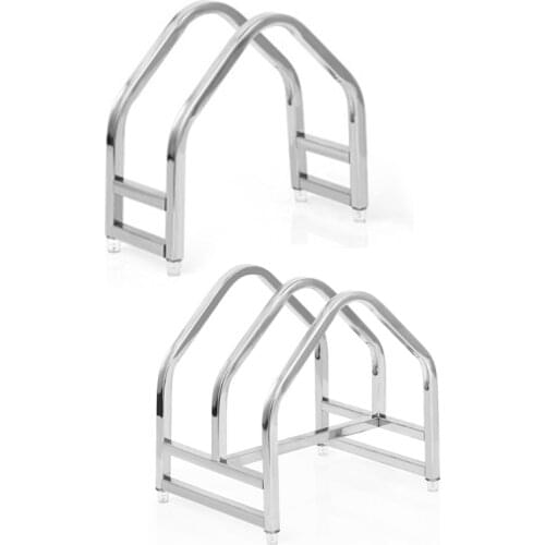 Stainless Steel Double-layer Pot Lid Holder Durable Cutting Board Rack Kitchen Organizer Anti-slip Board Shelf Household