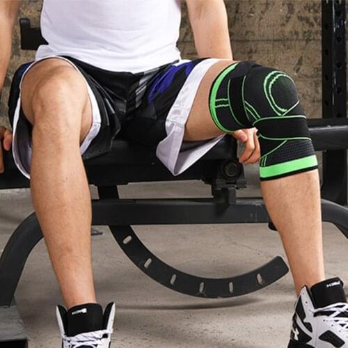 1 PC Elastic Knee Pads Nylon Sports Fitness Kneepad Fitness Gear Patella Brace Running Basketball Volleyball Support