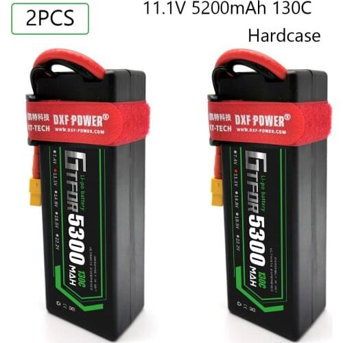 GTFDR lipo Battery 3S 11.1V 5300mAh 130C -260C XT60 T EC5 XT90 HardCase Lipo Battery for RC HPI HSP 1/8 1/10 Buggy RC Car Truck