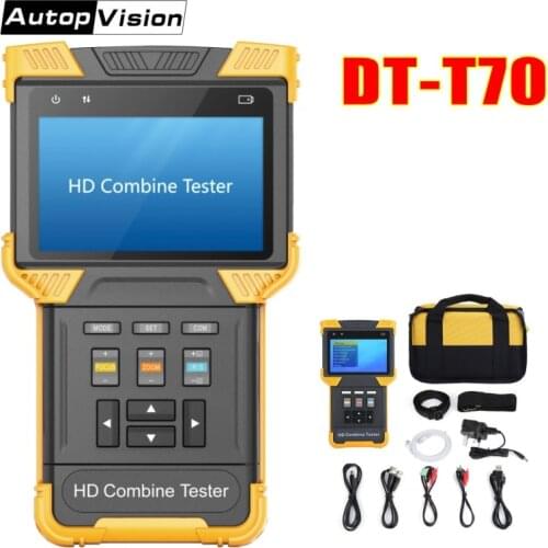 DT-T70 H.264/ H.265/ 4K IP Analog Camera Tester 4.0 Inch HD Combine Tester CCTV Tester Monitor Support ONVIF TDR RJ45 Cable Test