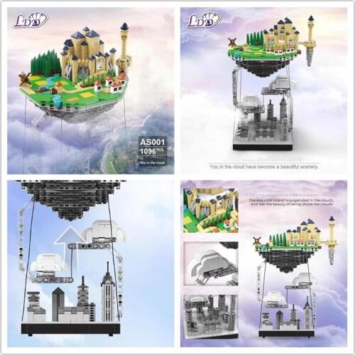 AS001 Dream Floating Island Model Building Blocks Assembling Floating Decoration Anti-Gravity Bricks Educational Toy Kids Gift
