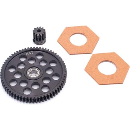 KYX Racing Hard Steel Heavy Duty 64T/12T Spur Gear set for RC Crawler Car Axial 90048 Yeti Gearbox