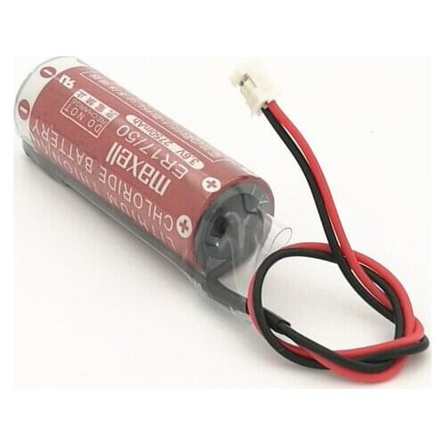 Maxell ER17/50 3.6V 2750MAH PLC Industrial Lithium Control Horned Battery Thionyl Chloride Batteries Cell with plug