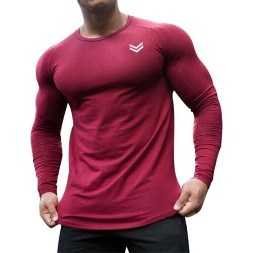 Mens T-Shirt fitness Cotton Tee Tops Men clothing Autumn New Long Sleeve O-Neck T-Shirt Men Brand Clothing Fashion shirt